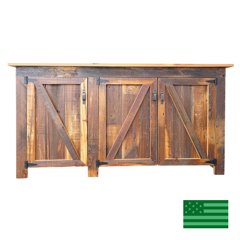 Aura 3 Door Sideboard - Reclaimed Barnwood